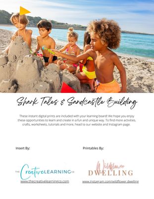 Shark Tales & Sandcastle Building (Digital Printable Unit Only - No Board)