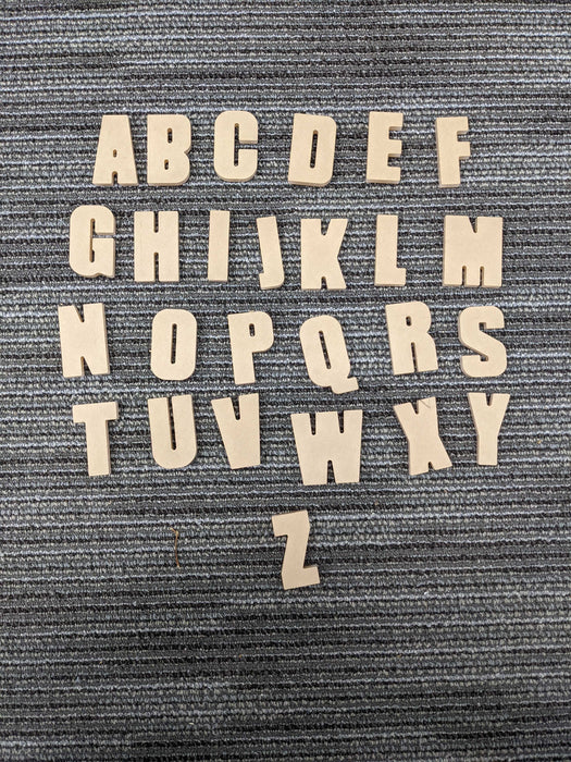 White 1/4" Acrylic Letter Set (A-Z) - "resin letter font" - WAREHOUSE SALE