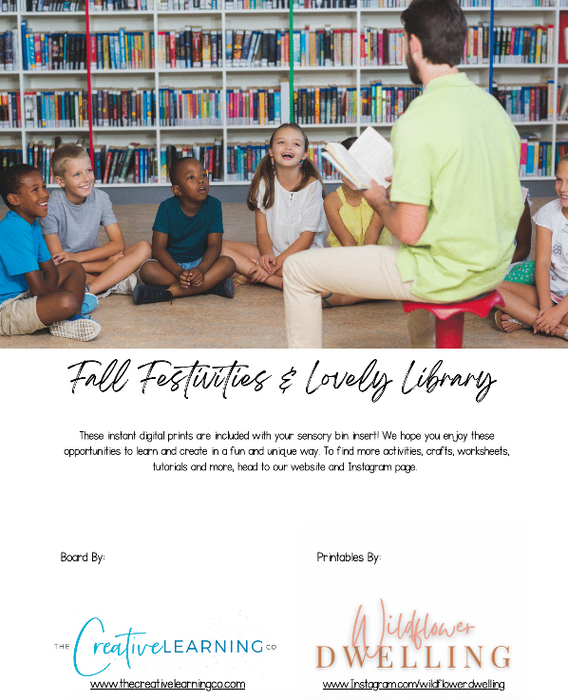 Lovely Library & Fall Festivities (Digital Printable Unit Only - No Board)