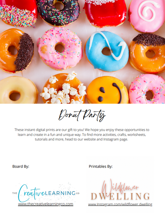 Donut Play Day (Digital Printable Unit)