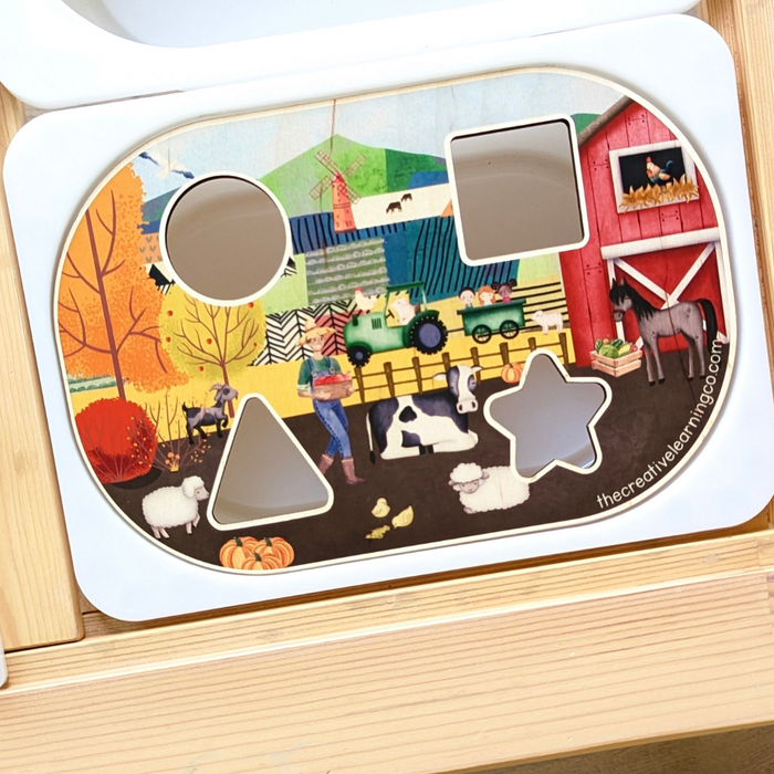 Fall Barnyard & Community Helpers (Bundle: Board, Accessories & Digital Printables)