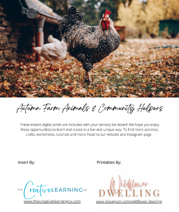 Autumn Farm & Community Helpers (Digital Printable Unit Only - No Board)