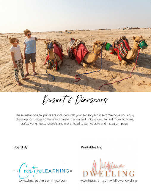 Delightful Desert & Dino Exhibit (Digital Printable Unit Only - No Board)