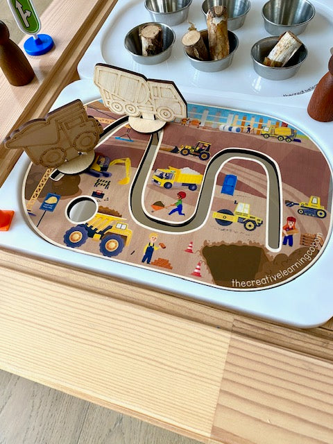 Race Car & Construction Site (Bundle: Board, Accessories & Digital Printables)