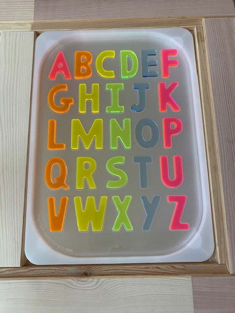 Neon/Transparent Letter Board™ + 26 letters