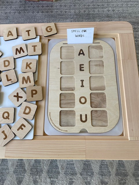 Uppercase Spelling Board™ + 42 letter tiles