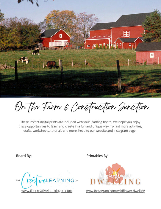 On The Farm & Construction Junction (Digital Printable Unit Only - No Board)