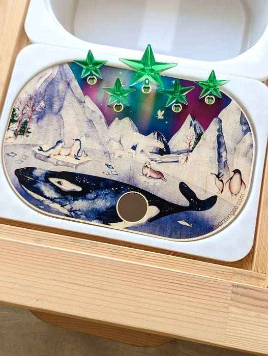 Arctic Animals & Winter Trains (Bundle: Board, Accessories & Digital Printables)