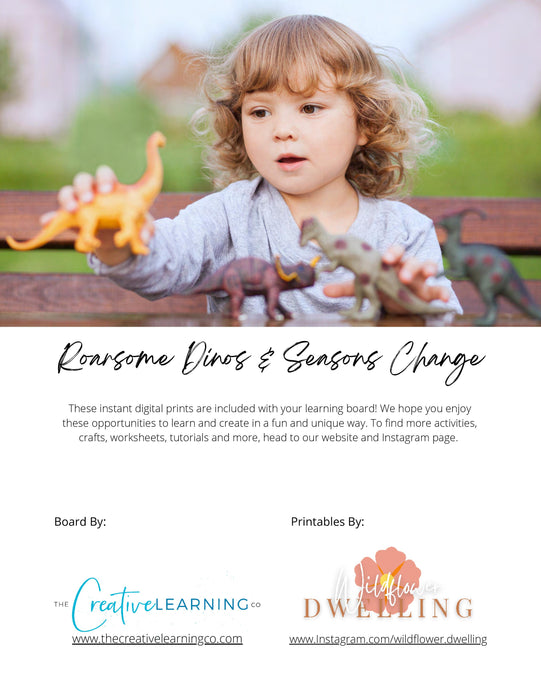 Roarsome Dino's & Seasons Change (Digital Printable Unit Only - No Board)