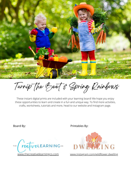 Gardening & Spring Rainbows (Digital Printable Unit Only - No Board)