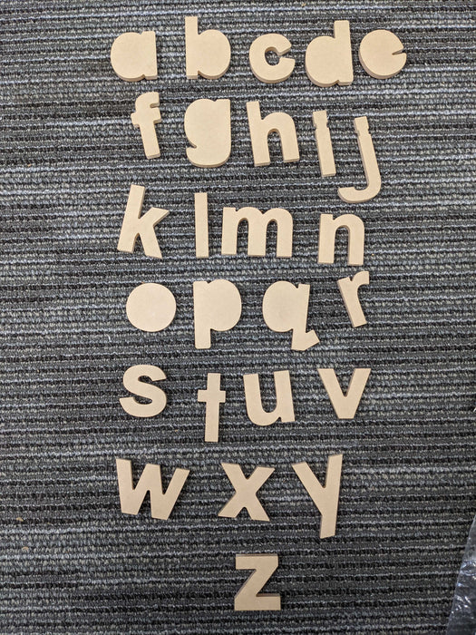 White 1/4" Acrylic Letter Set (A-Z) - "resin letter font" - WAREHOUSE SALE