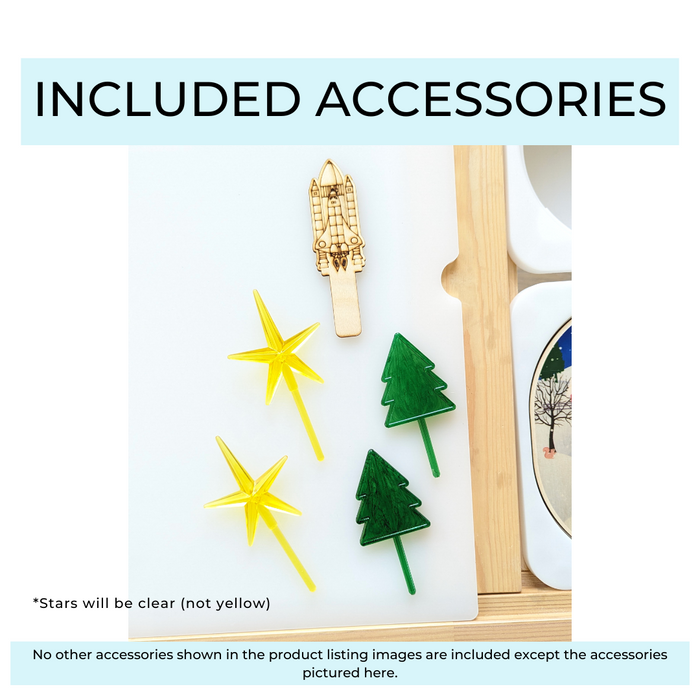 Spacecraft & Winter Ice Skating  (Bundle: Board, Accessories & Digital Printables)