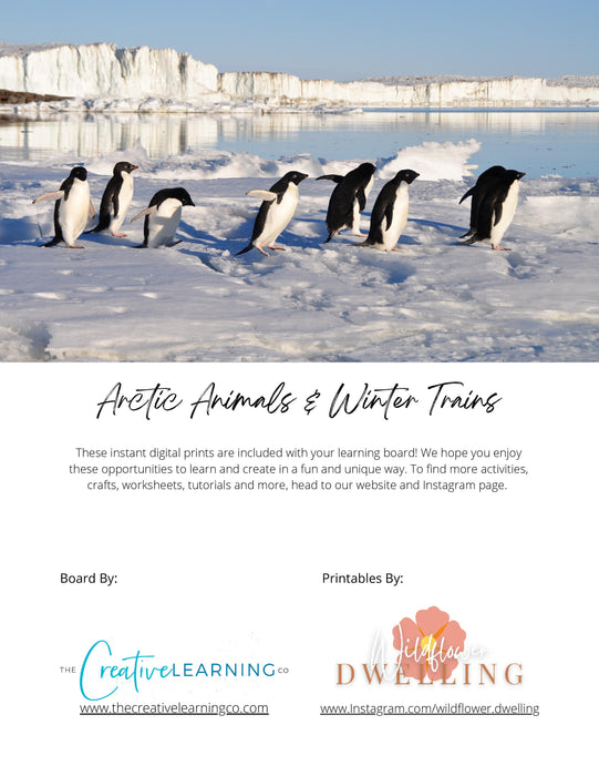 Arctic Animals & Winter Trains (Digital Printable Unit Only - No Board)