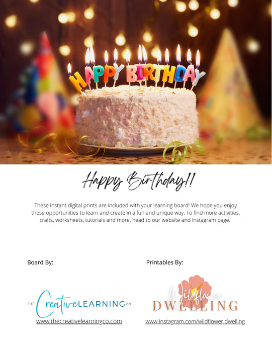Happy Birthday (Digital Printable Unit Only - No Board)
