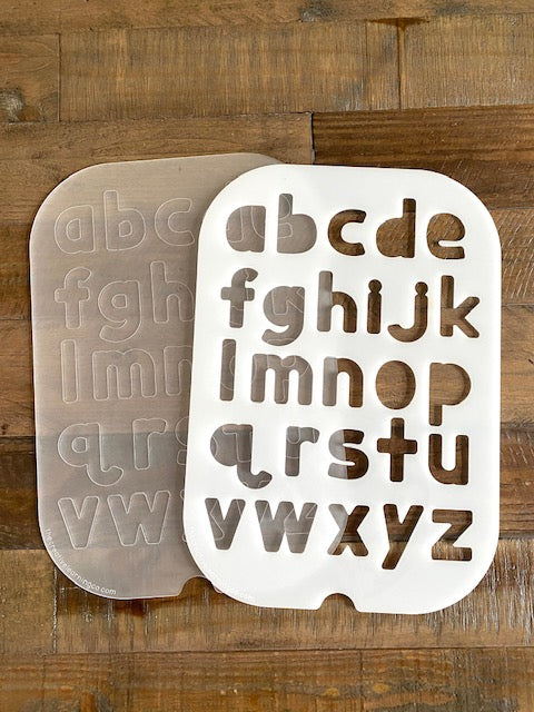 Lowercase acrylic letter board