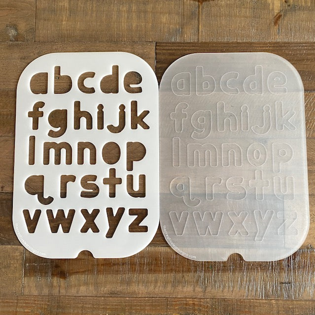 A lowercase letter acrylic learning board
