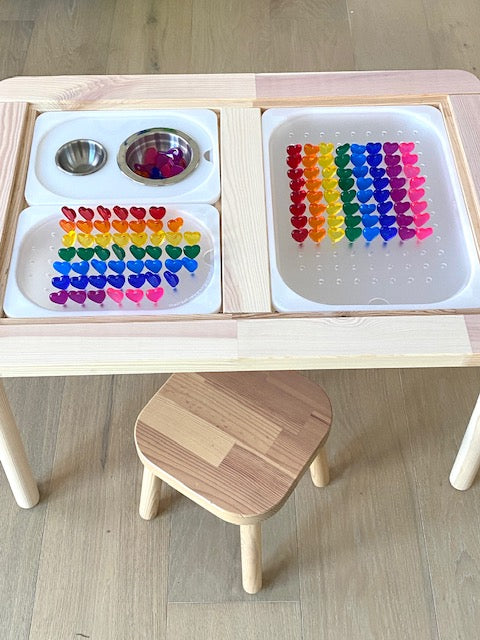 Medium Rainbow Heart "lites" for Acrylic Peg Board™ (64ct)