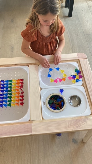 Medium Rainbow Heart "lites" for Acrylic Peg Board™ (64ct)