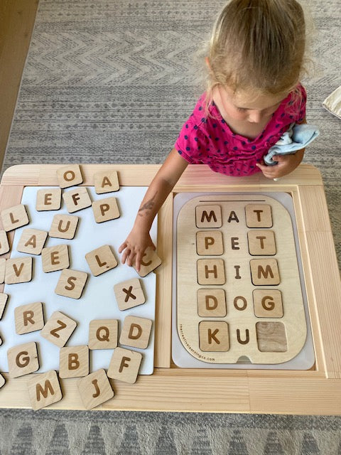 Uppercase Spelling Board™ + 42 letter tiles
