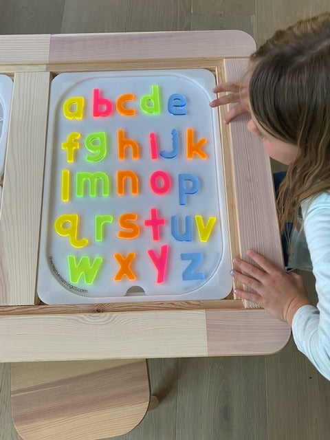Neon/Transparent Letter Board™ + 26 letters