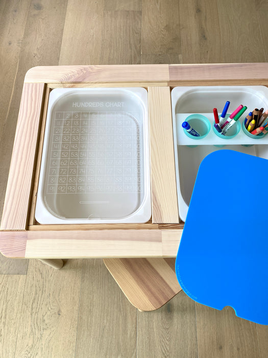 A clear acrylic hundreds board, or flisat insert