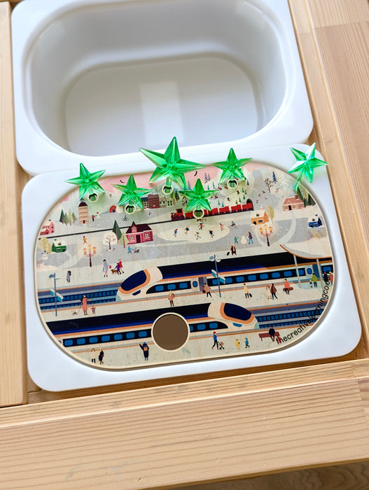 Arctic Animals & Winter Trains (Bundle: Board, Accessories & Digital Printables)