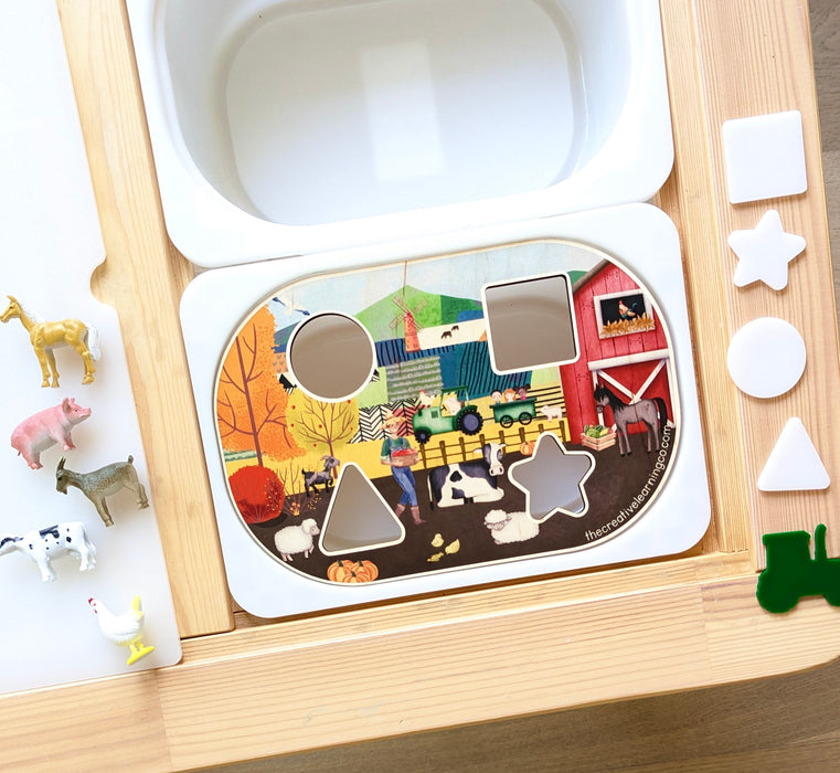 Fall Barnyard & Community Helpers  (Bundle: Board, Accessories & Digital Printables)